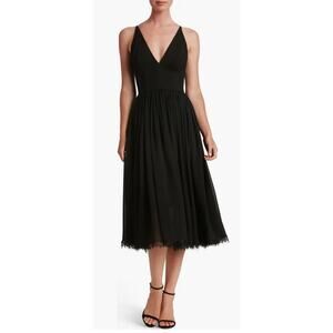 DRESS THE POPULATION Alicia Black Midi Dress, size small